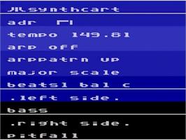 Title screen of Synthcart on the Atari 2600.