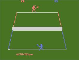 Title screen of Tennis on the Atari 2600.