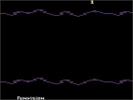 Title screen of Time Warp on the Atari 2600.