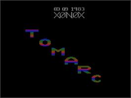 Title screen of Tomarc The Barbarian on the Atari 2600.