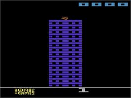 Title screen of Towering Inferno on the Atari 2600.