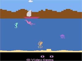 Title screen of Treasure Below on the Atari 2600.