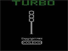 Title screen of Turbo on the Atari 2600.