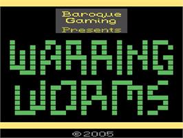 Title screen of Warring Worms - The Worm (re)turns on the Atari 2600.