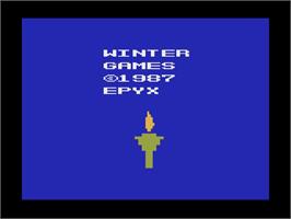 Title screen of Winter Games on the Atari 2600.