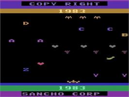 Title screen of Words-attack on the Atari 2600.