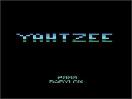 Title screen of Yahtzee on the Atari 2600.