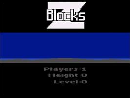 Title screen of Z-blocks on the Atari 2600.