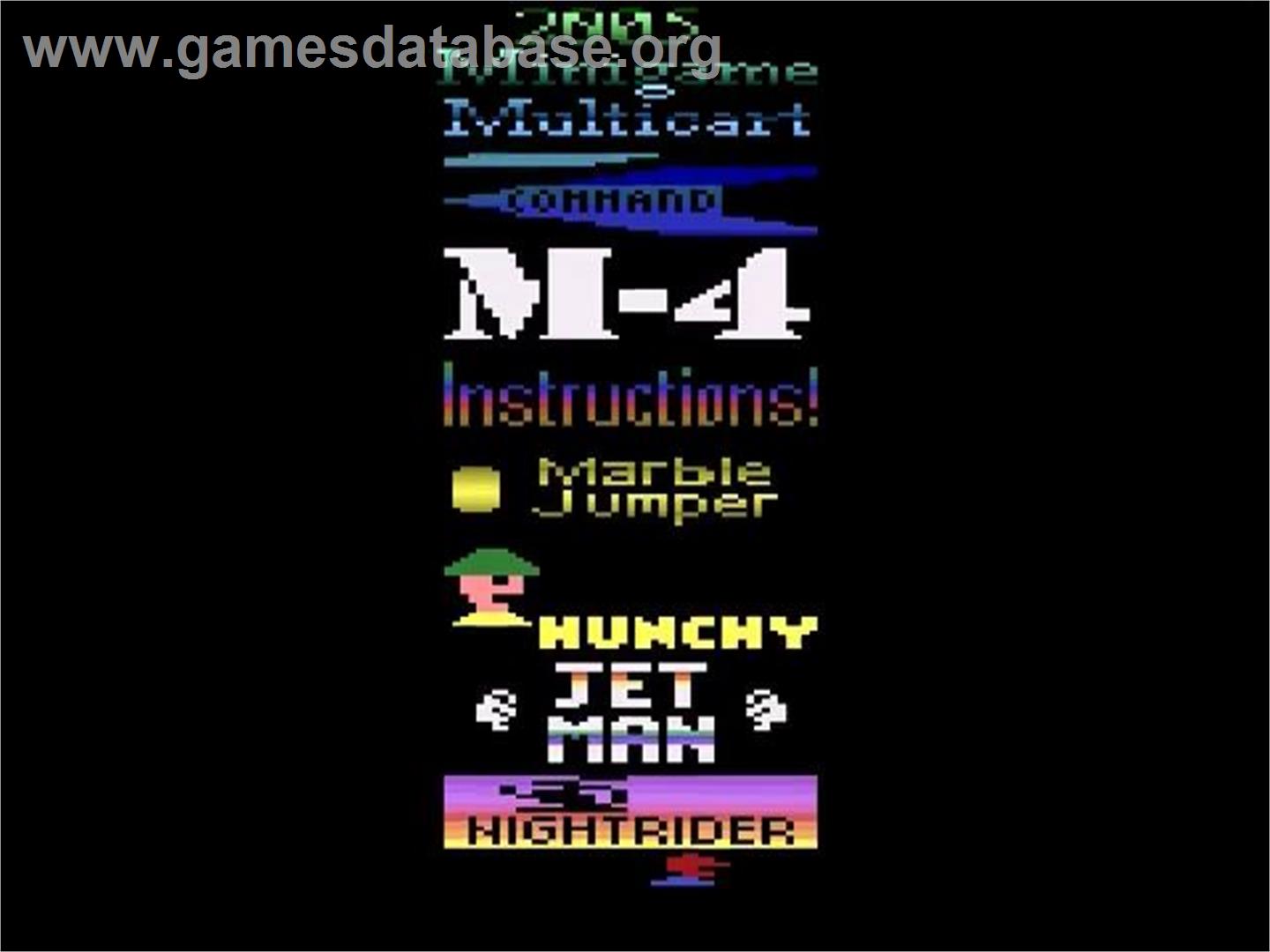 2005 Minigame Multicart - Atari 2600 - Artwork - Title Screen