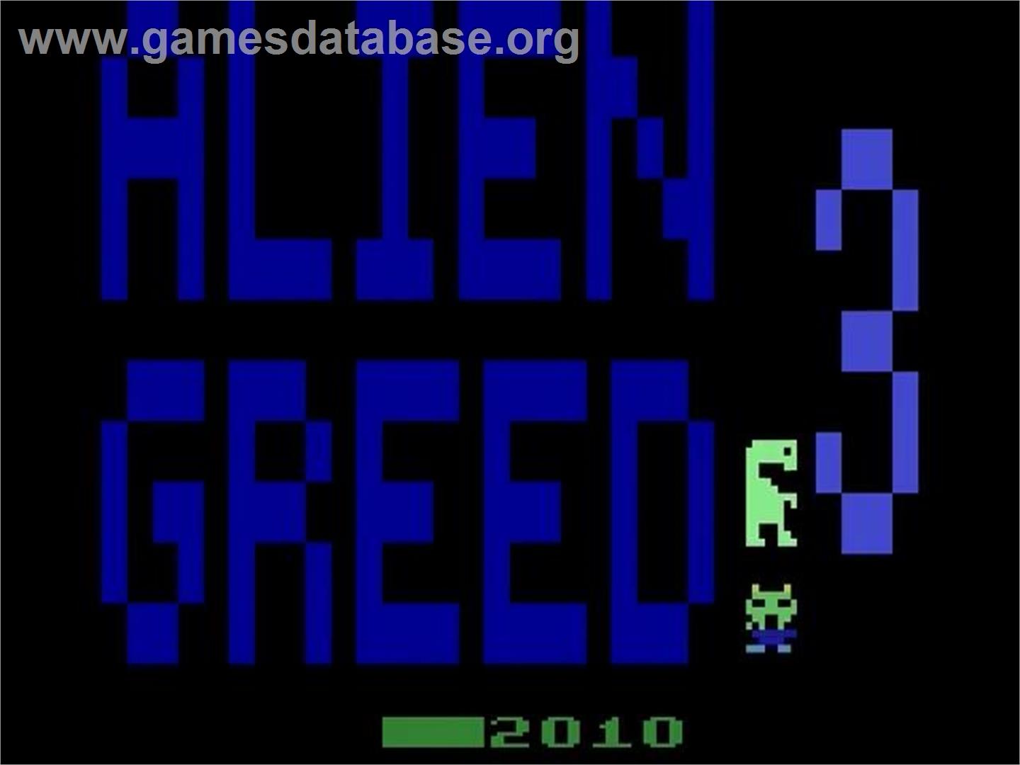 Alien Greed 3 - Atari 2600 - Artwork - Title Screen