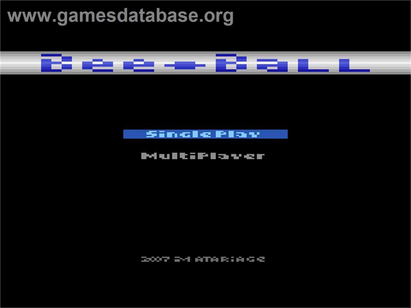 Bee-ball - Atari 2600 - Artwork - Title Screen