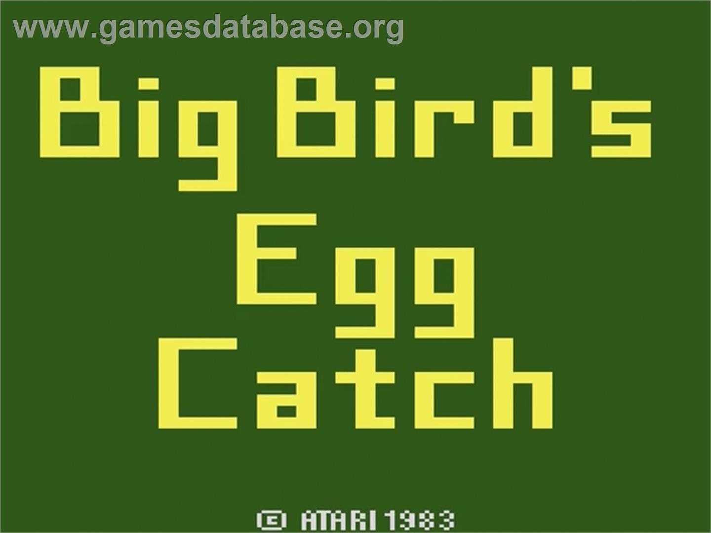 Big Bird's Egg Catch - Atari 2600 - Artwork - Title Screen