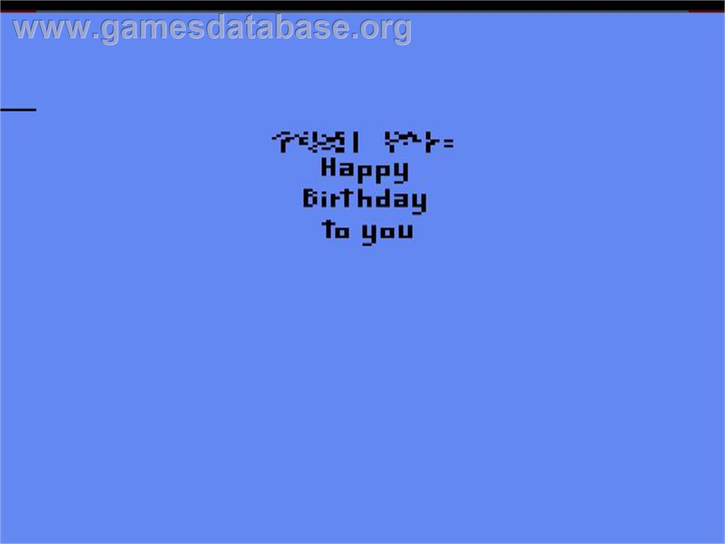Birthday Mania - Atari 2600 - Artwork - Title Screen
