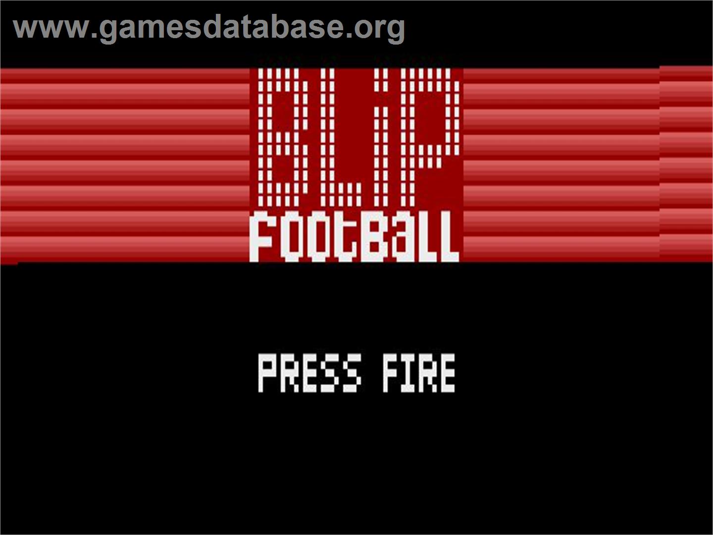 Blip Football - Atari 2600 - Artwork - Title Screen
