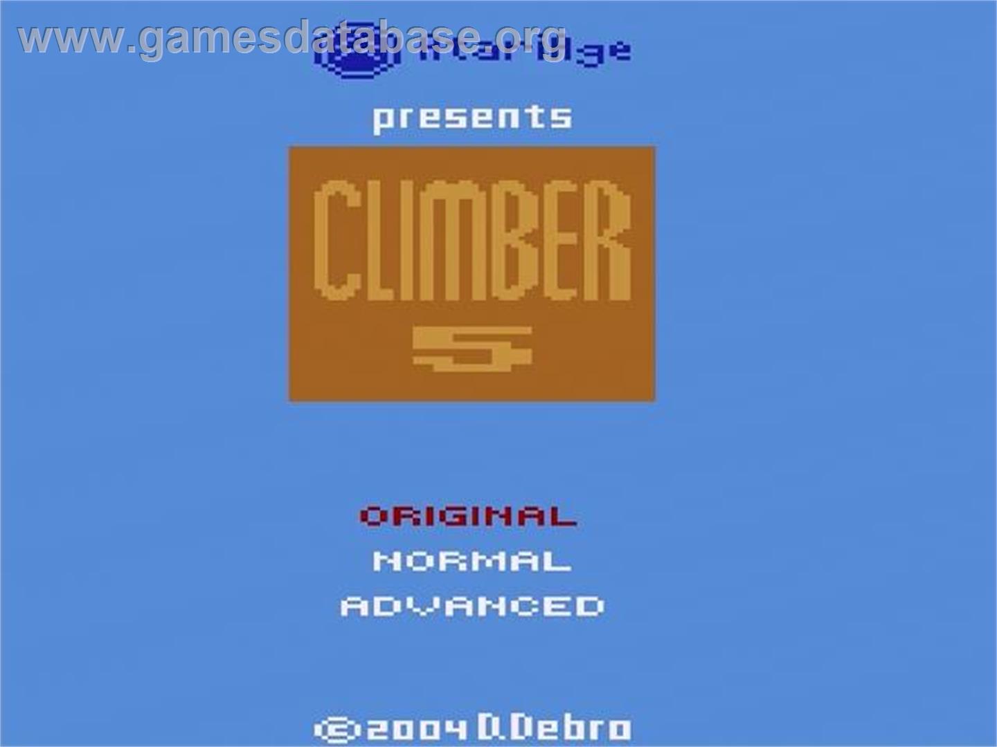 Climber 5 - Atari 2600 - Artwork - Title Screen