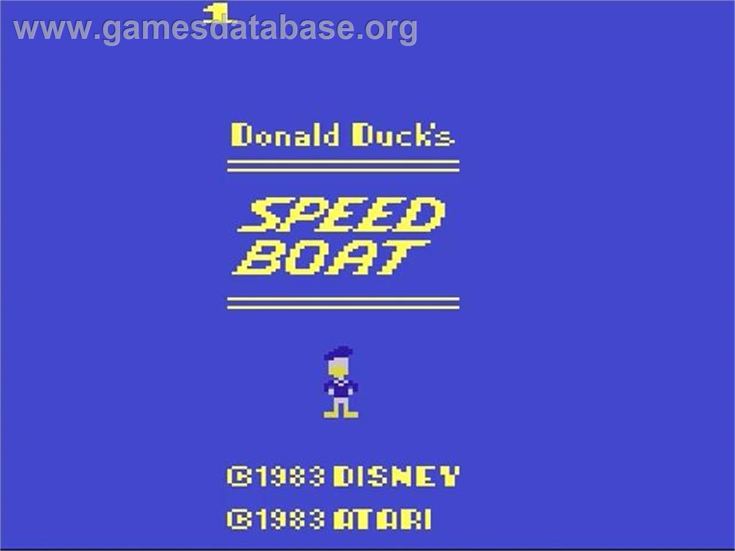 Donald Duck's Speedboat - Atari 2600 - Artwork - Title Screen