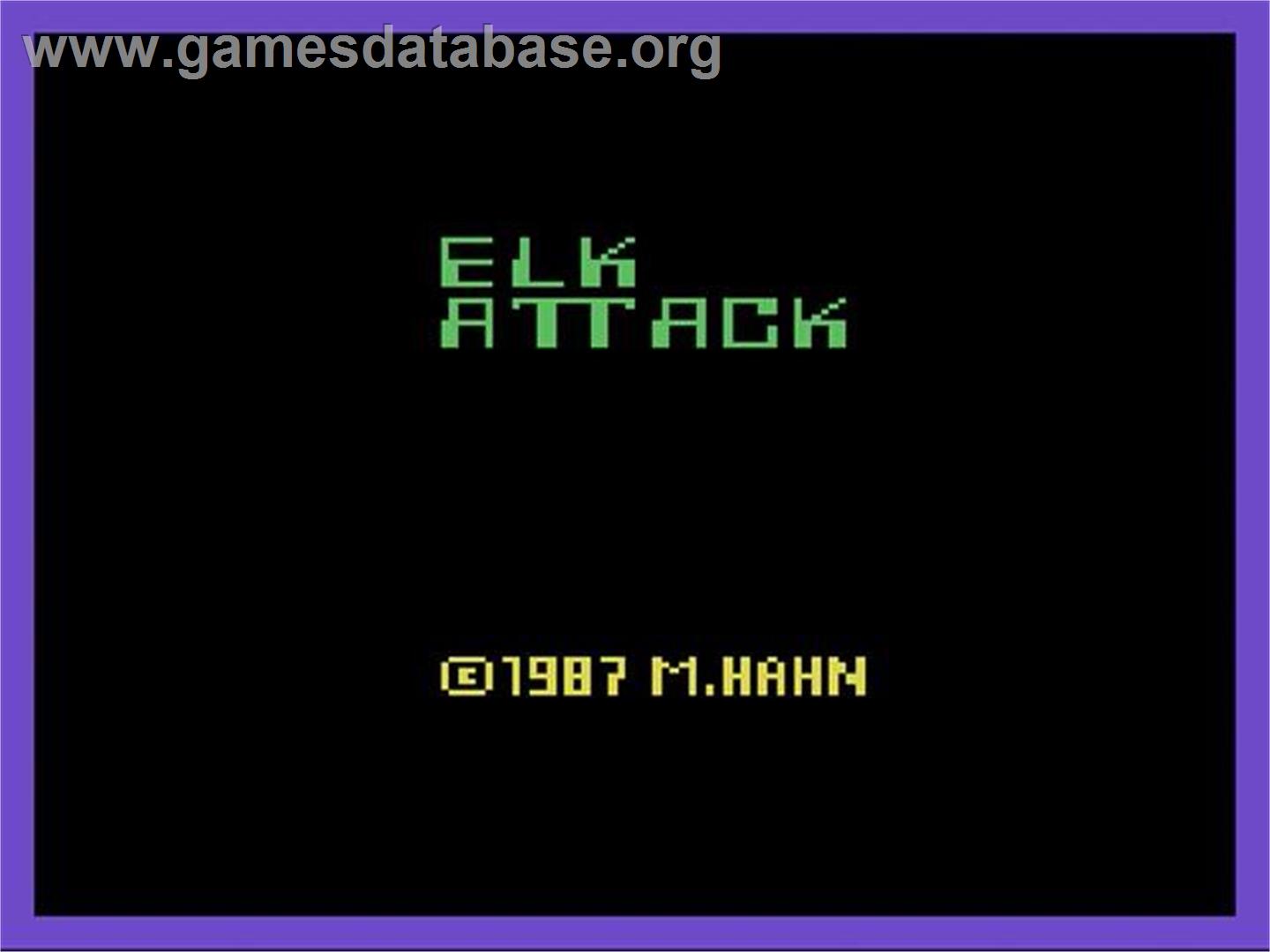 Elk Attack - Atari 2600 - Artwork - Title Screen