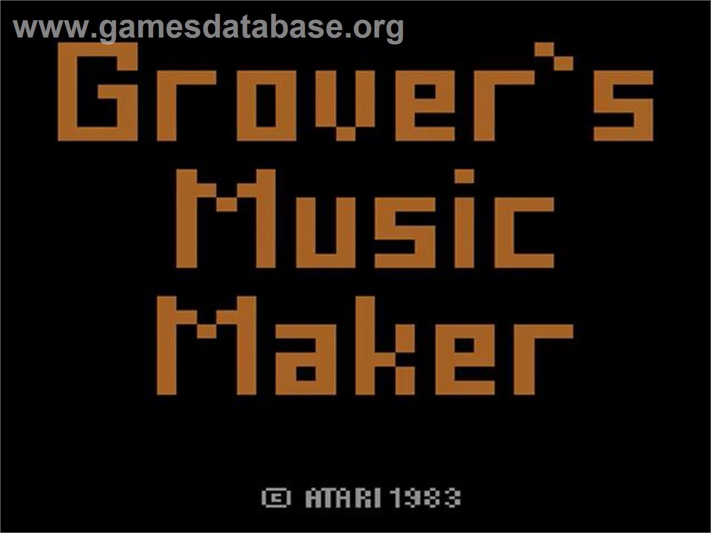 Grover's Music Maker - Atari 2600 - Artwork - Title Screen