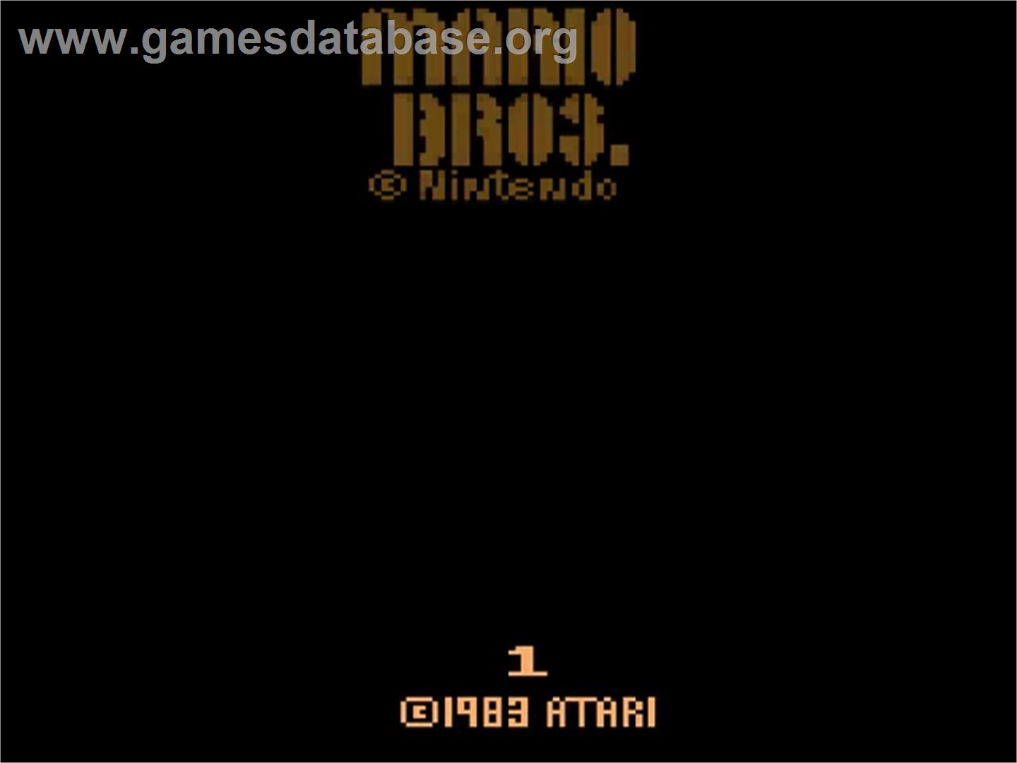 Mario Bros. - Atari 2600 - Artwork - Title Screen