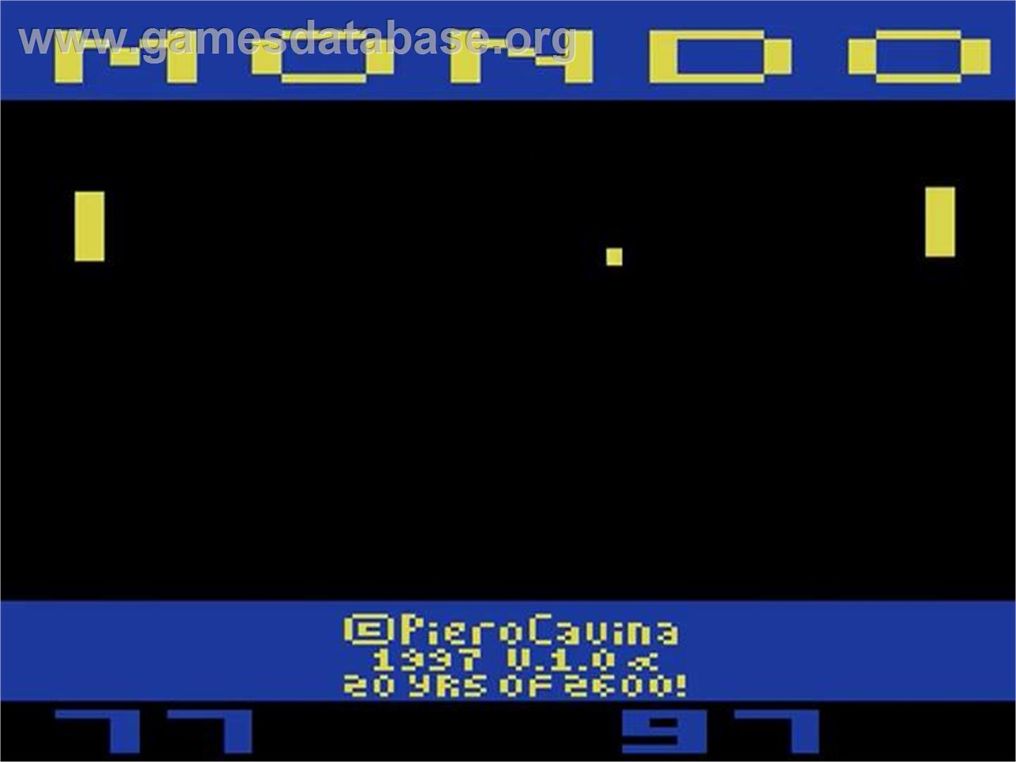 Mondo Pong - Atari 2600 - Artwork - Title Screen
