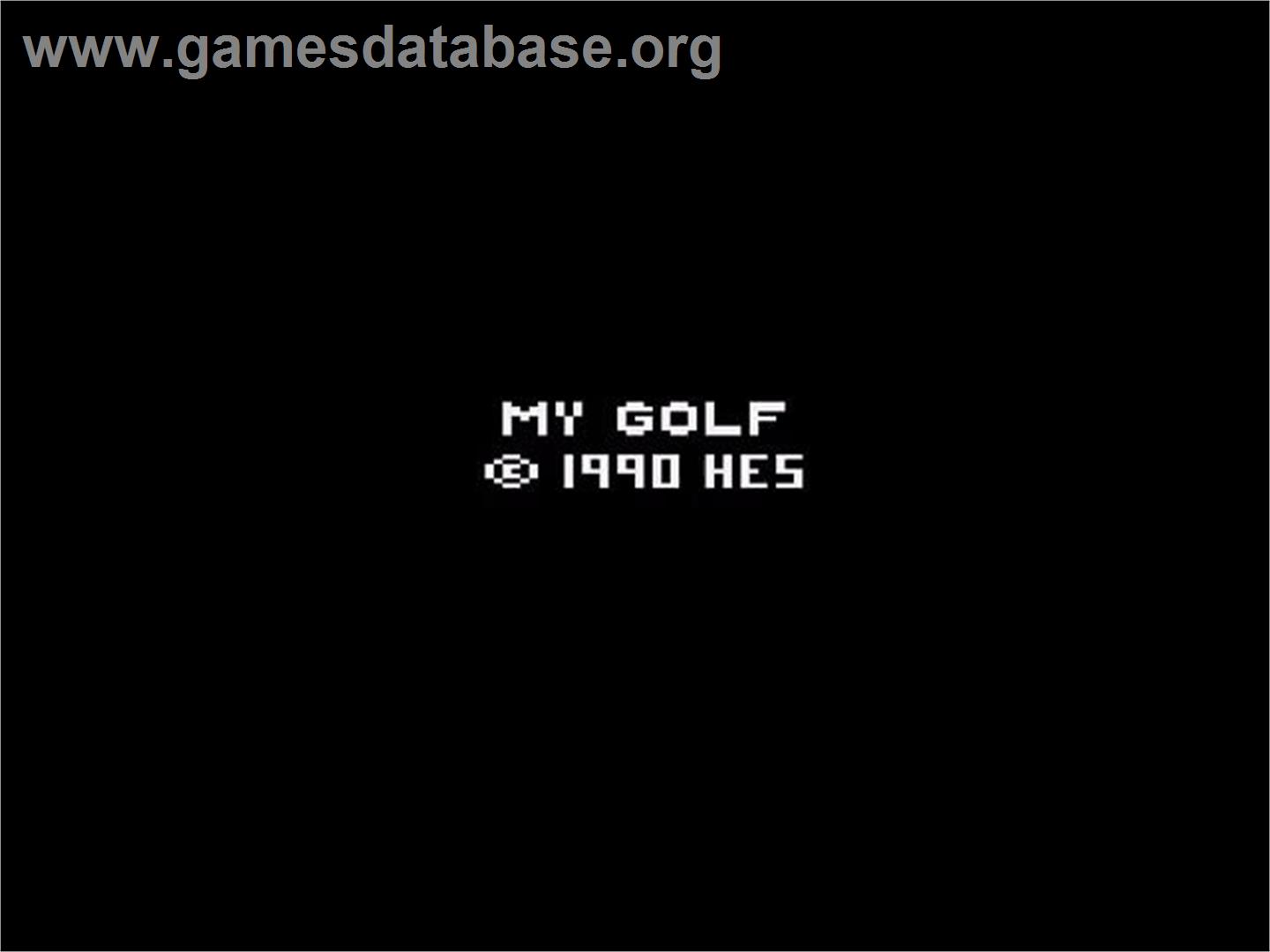 My Golf - Atari 2600 - Artwork - Title Screen