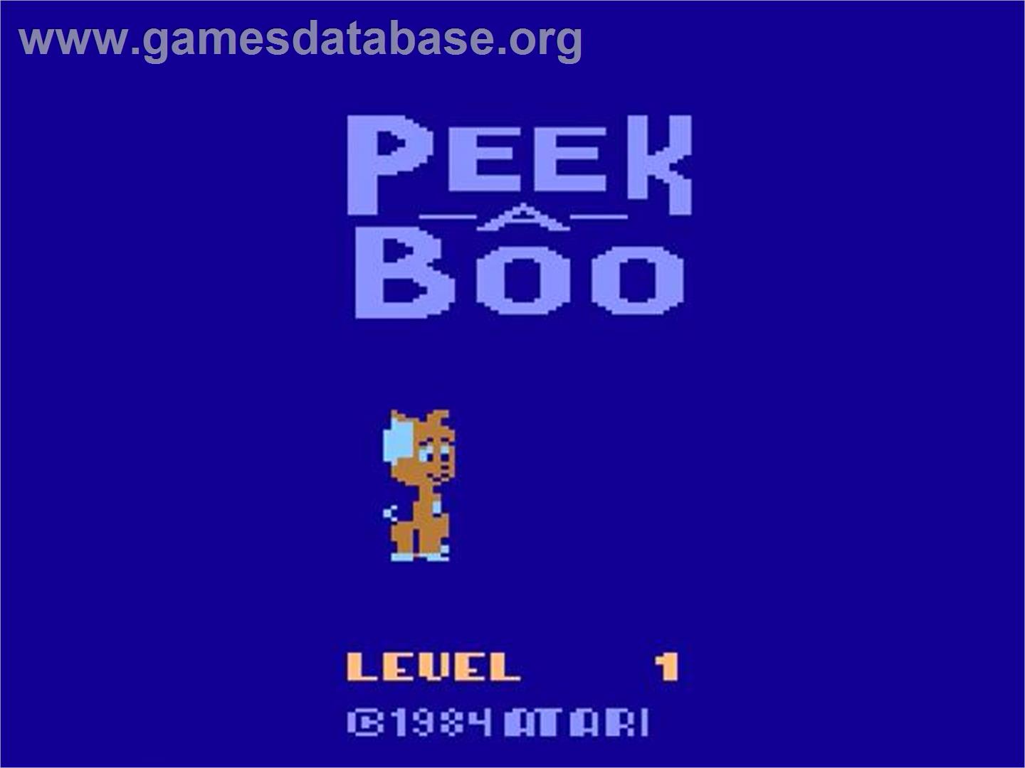 Peek-a-boo - Atari 2600 - Artwork - Title Screen
