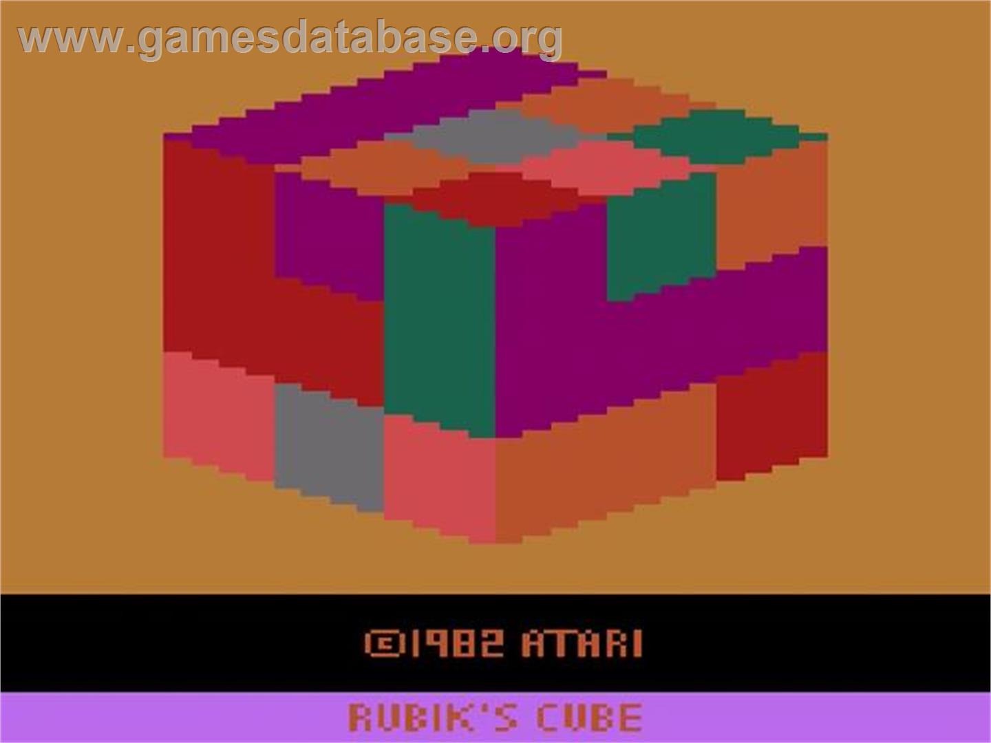 Rubik's Cube 3d - Atari 2600 - Artwork - Title Screen