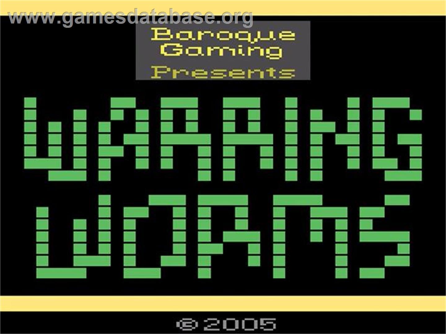 Warring Worms - The Worm (re)turns - Atari 2600 - Artwork - Title Screen