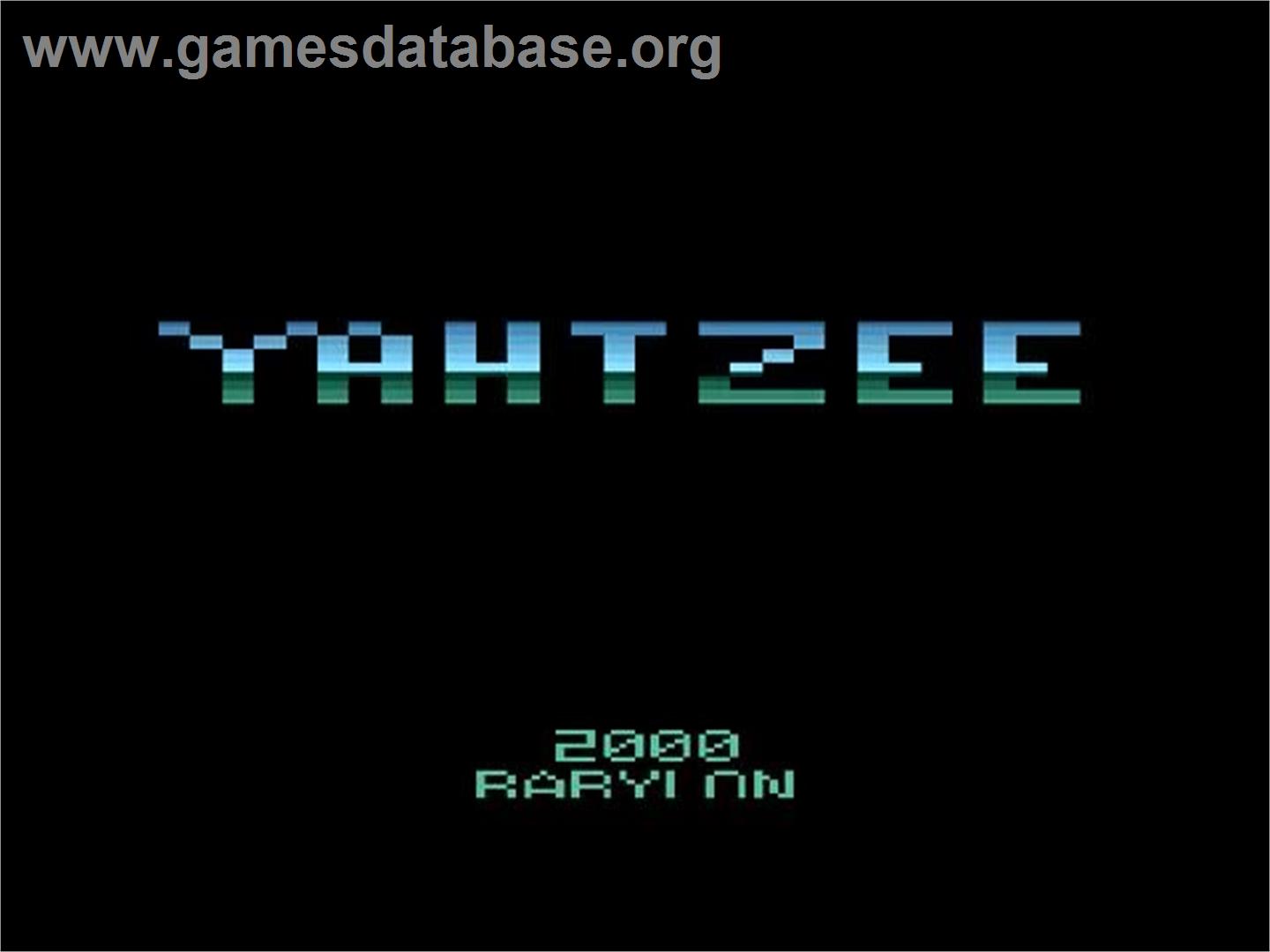 Yahtzee - Atari 2600 - Artwork - Title Screen