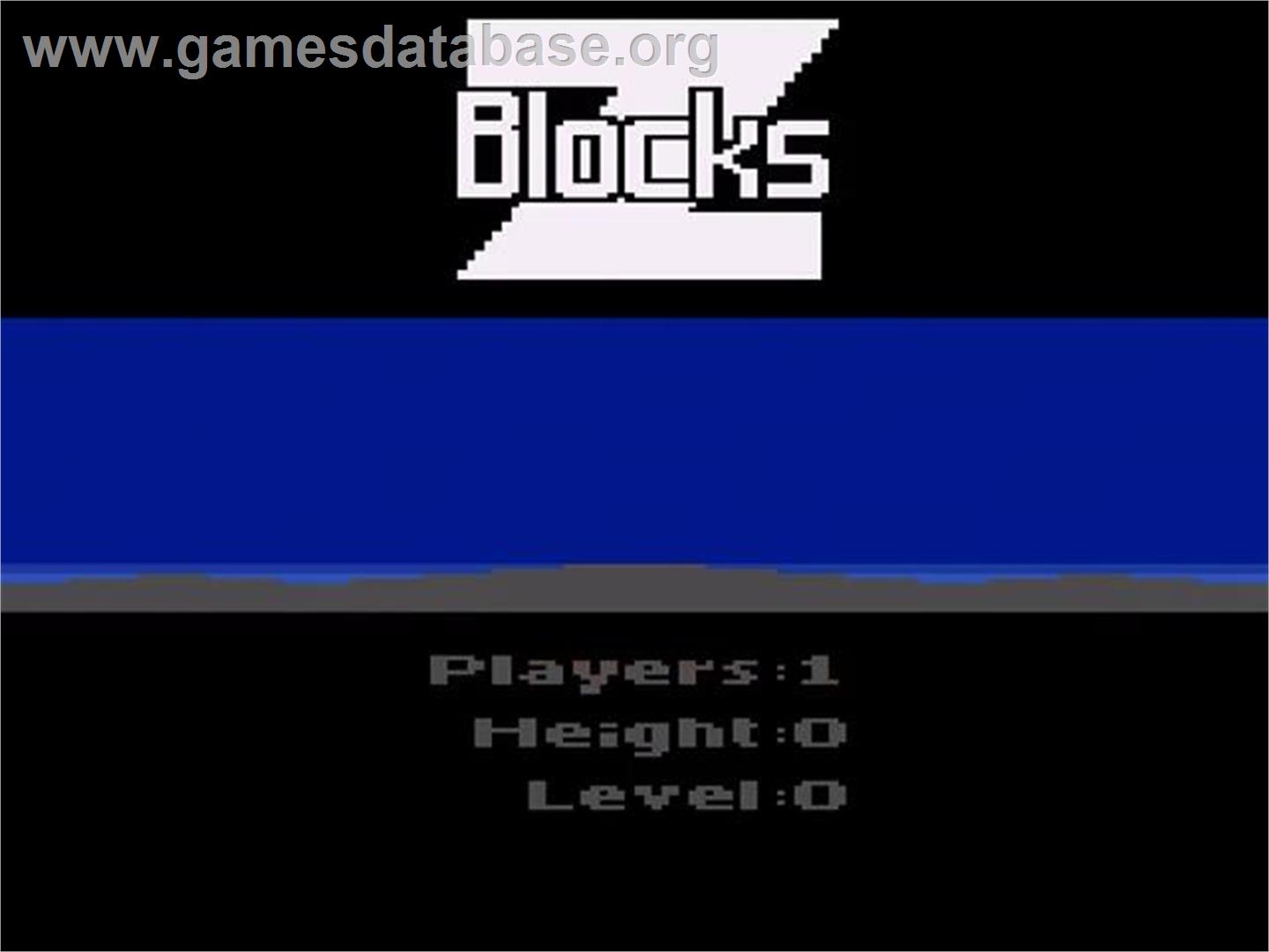Z-blocks - Atari 2600 - Artwork - Title Screen