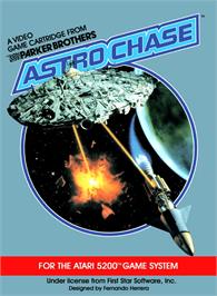Box cover for Astro Chase on the Atari 5200.