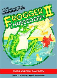 Box cover for Frogger 2 - Threeedeep! on the Atari 5200.