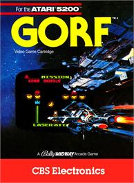Box cover for Gorf on the Atari 5200.