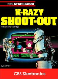 Box cover for K-Razy Shootout on the Atari 5200.