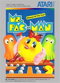 Box cover for Ms. Pac-man on the Atari 5200.