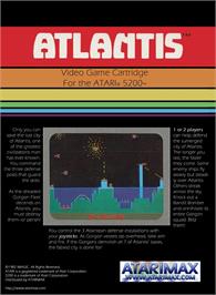 Box back cover for Atlantis (Atari 8bit conversion) on the Atari 5200.
