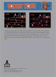 Box back cover for Donkey Kong on the Atari 5200.