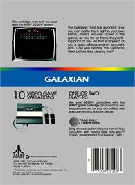 Box back cover for Galaxian on the Atari 5200.