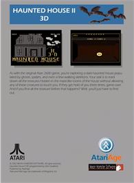 Box back cover for Haunted House II 3D on the Atari 5200.