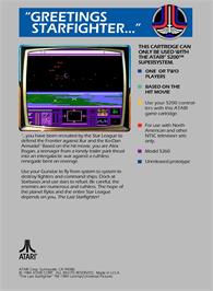 Box back cover for Last Starfighter, The (Prototype) on the Atari 5200.