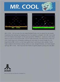 Box back cover for Mr. Cool (Atari 8bit conversion) on the Atari 5200.
