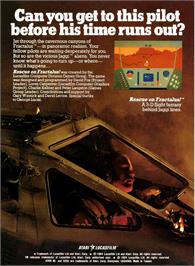 Box back cover for Rescue On Fractalus! on the Atari 5200.