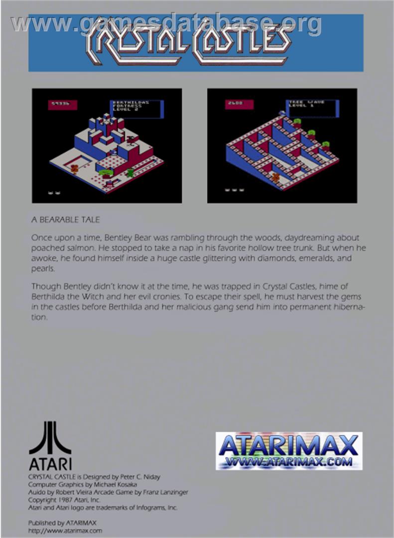 Crystal Castles - Atari 5200 - Artwork - Box Back