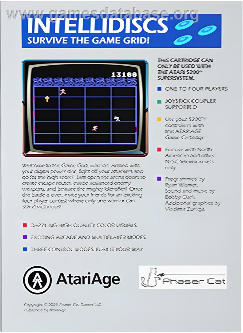 Intellidiscs - Atari 5200 - Artwork - Box Back