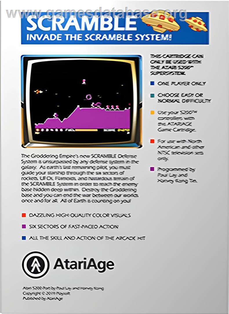 Scramble - Atari 5200 - Artwork - Box Back