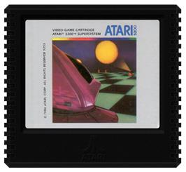 Cartridge artwork for Ballblazer on the Atari 5200.
