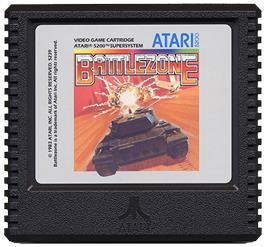 Cartridge artwork for Battlezone on the Atari 5200.