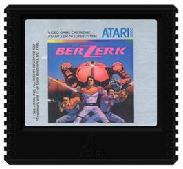 Cartridge artwork for Berzerk on the Atari 5200.