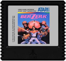 Cartridge artwork for Berzerk on the Atari 5200.