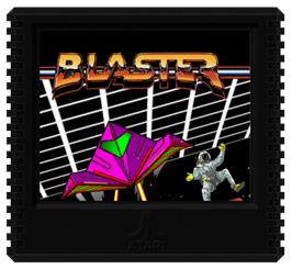 Cartridge artwork for Blaster on the Atari 5200.